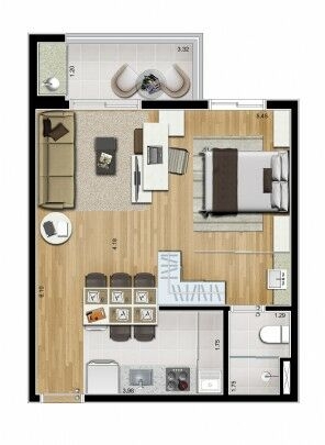 Apartamento à venda com 1 quarto, 42m² - Foto 15