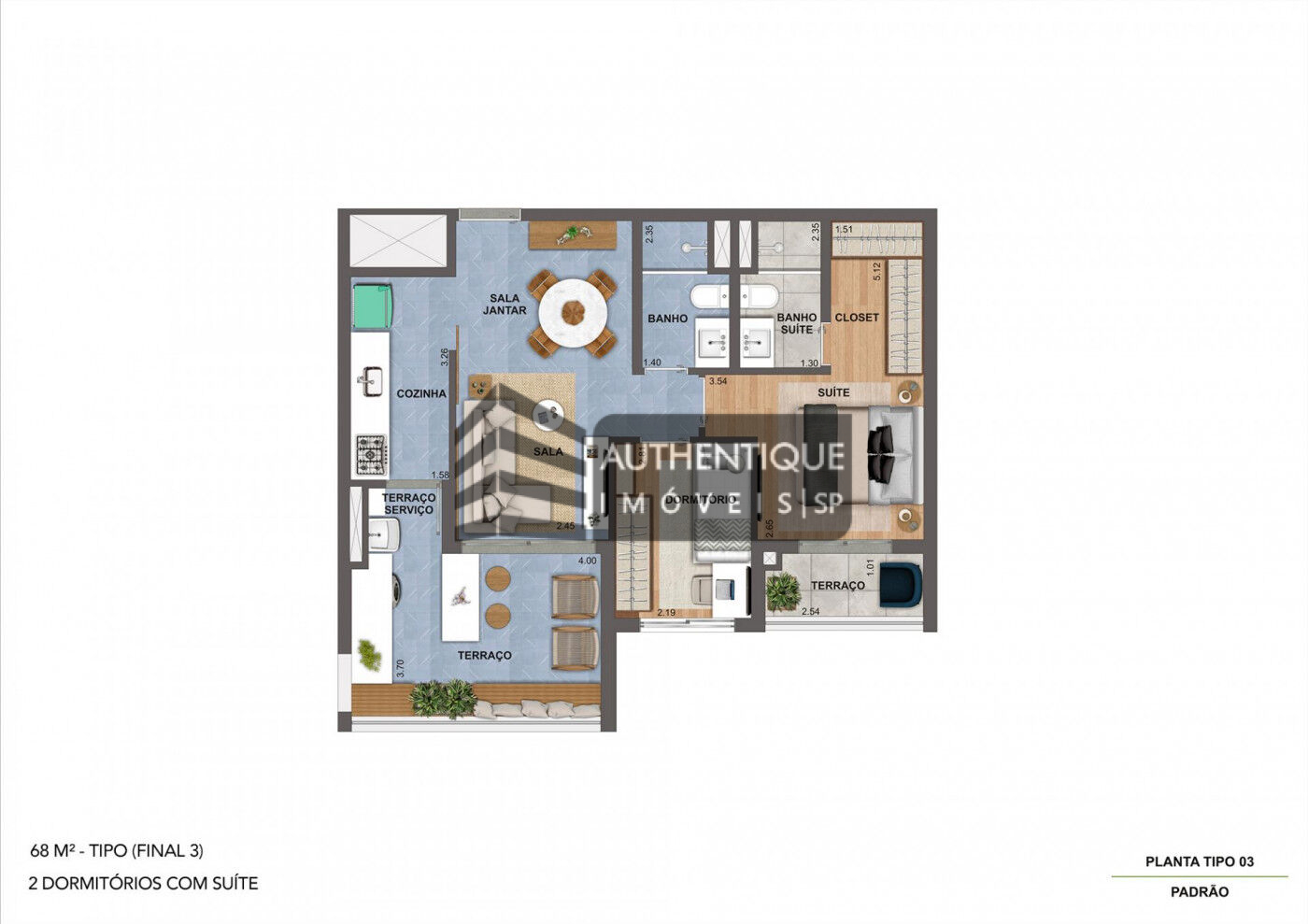 Apartamento à venda com 2 quartos, 68m² - Foto 6