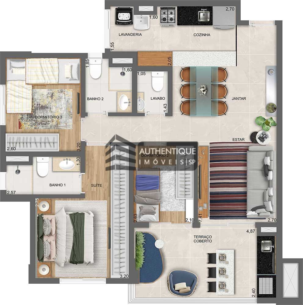 Apartamento à venda com 2 quartos, 69m² - Foto 42