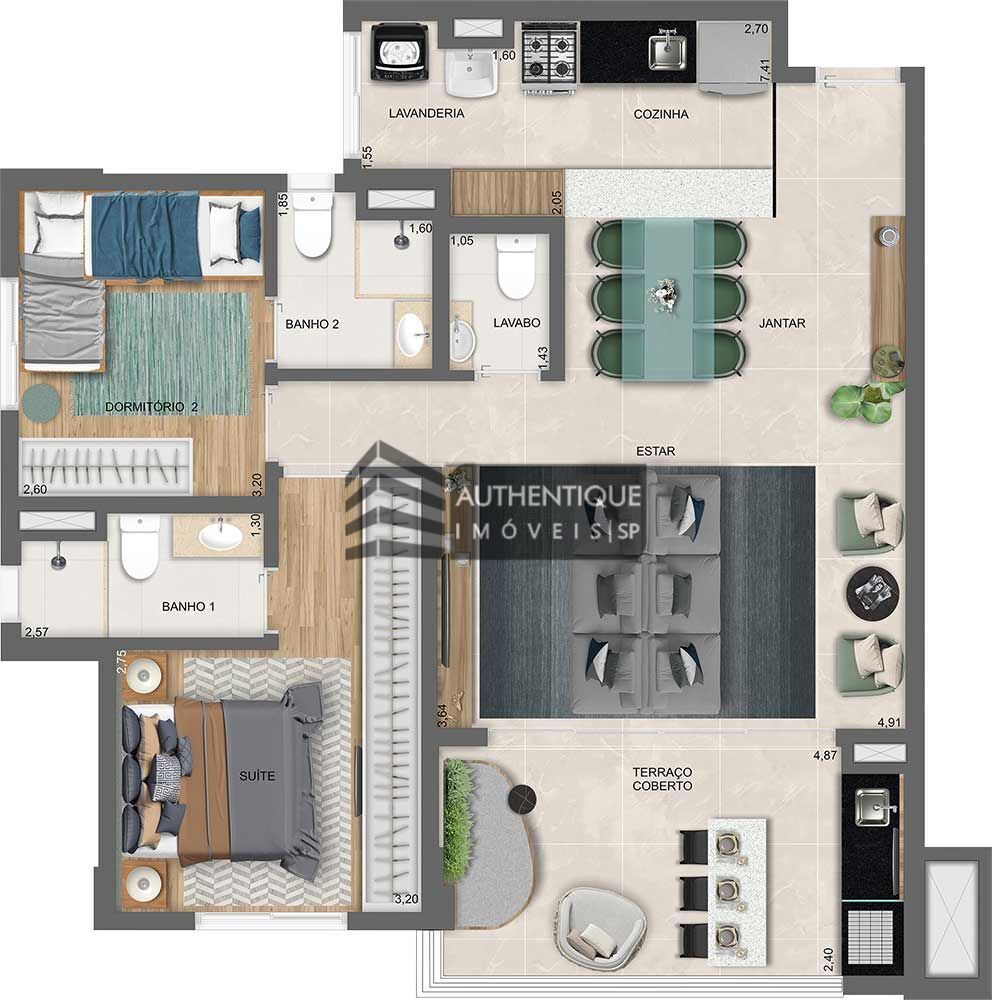 Apartamento à venda com 2 quartos, 69m² - Foto 44