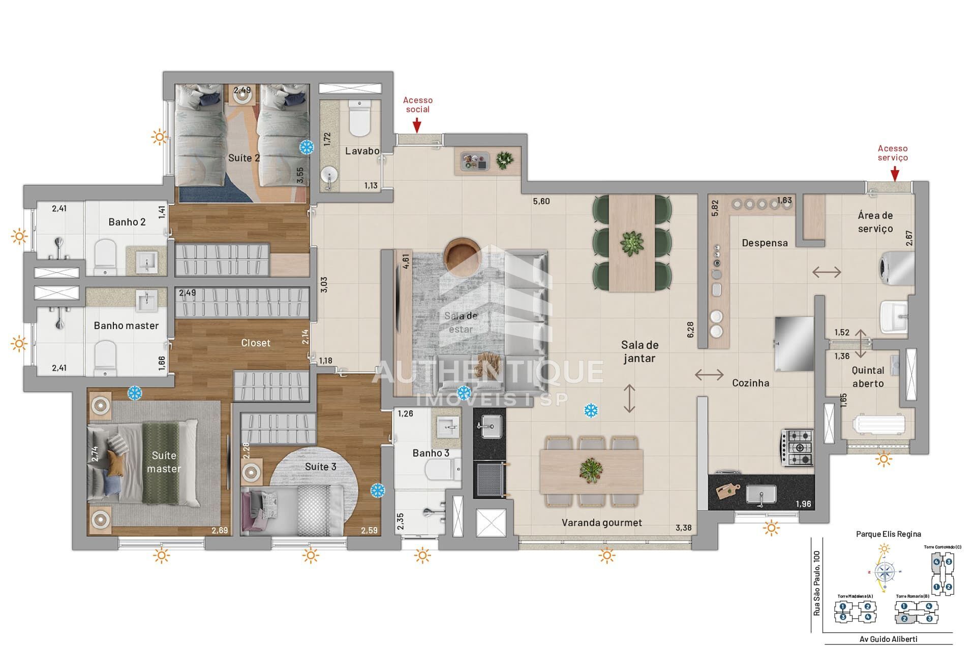Apartamento, 3 quartos, 116 m² - Foto 24