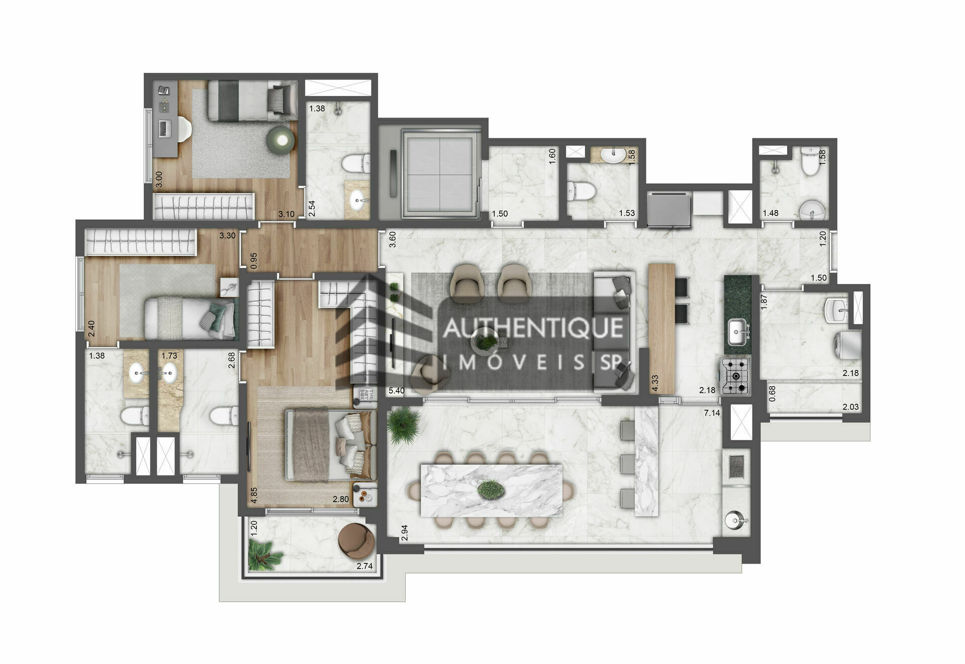 Apartamento à venda com 3 quartos, 155m² - Foto 28