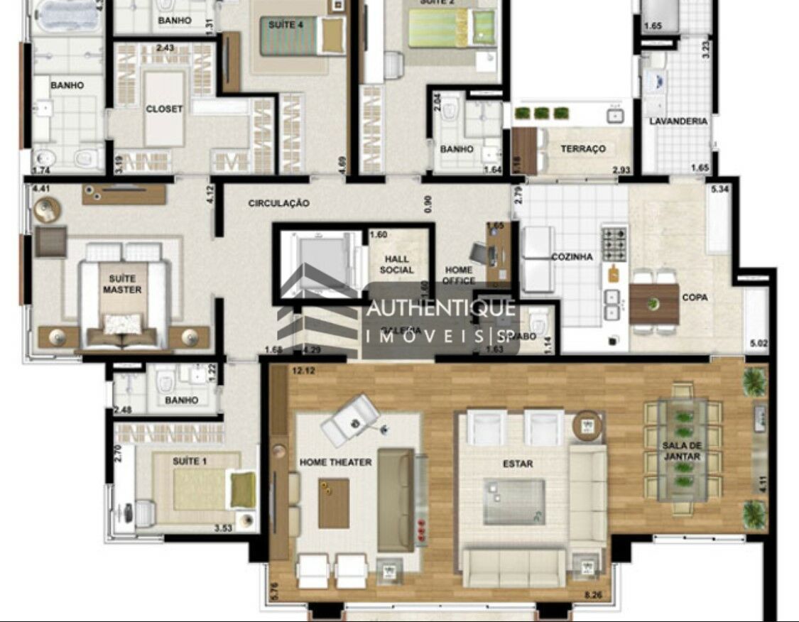 Apartamento à venda com 4 quartos, 262m² - Foto 17