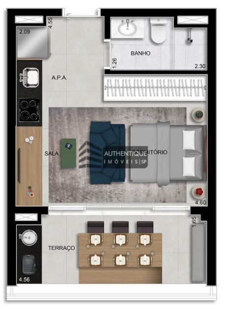 Apartamento à venda com 1 quarto, 47m² - Foto 24