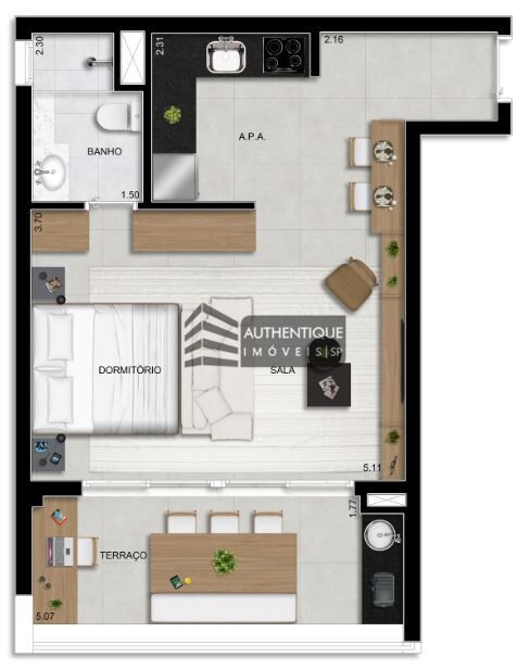 Apartamento à venda com 1 quarto, 47m² - Foto 26