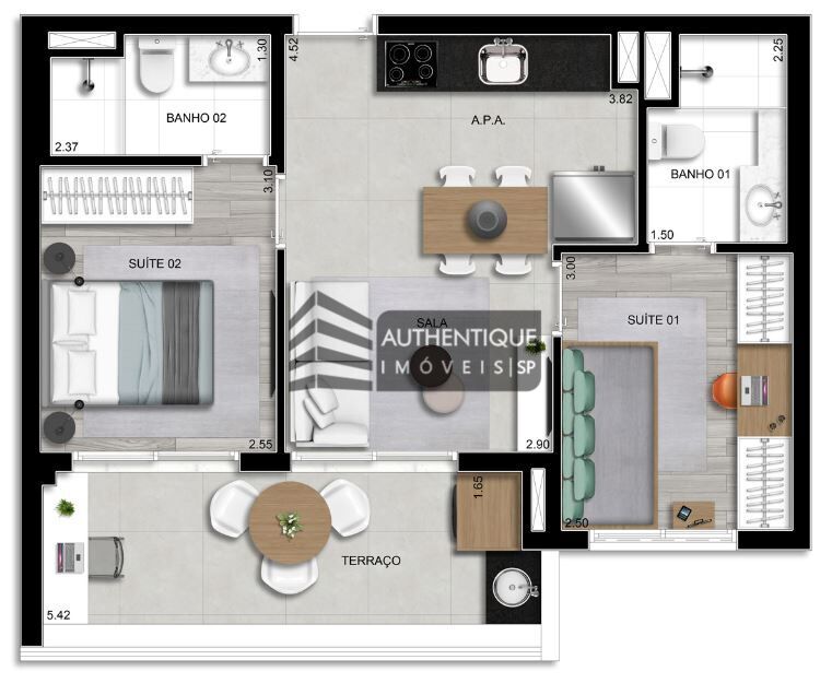 Apartamento à venda com 1 quarto, 47m² - Foto 27