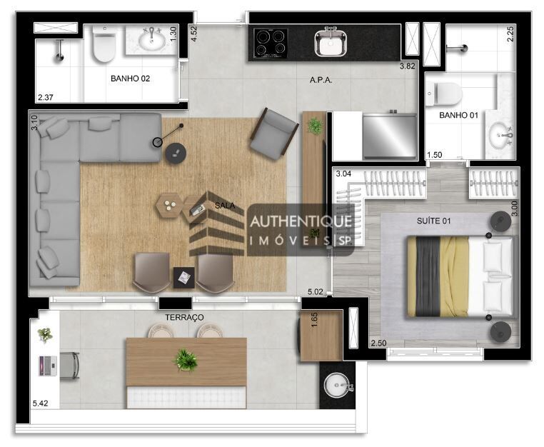 Apartamento à venda com 1 quarto, 47m² - Foto 28