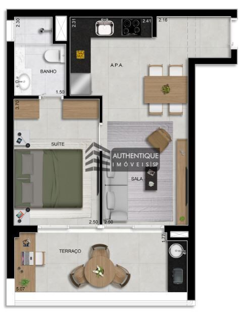 Apartamento à venda com 1 quarto, 47m² - Foto 25