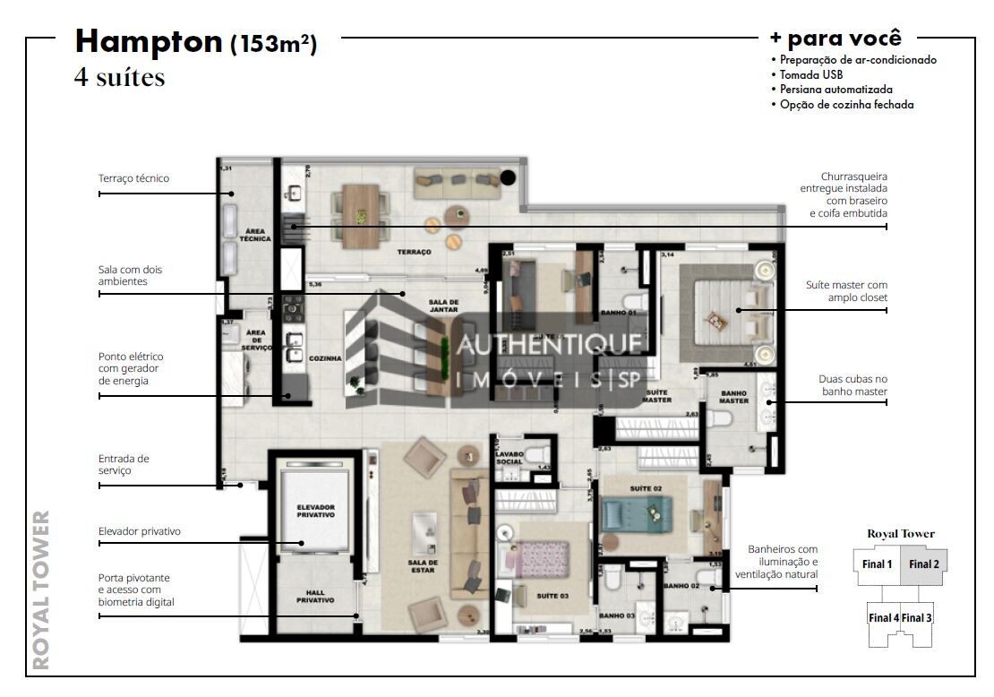 Apartamento à venda com 4 quartos, 153m² - Foto 16