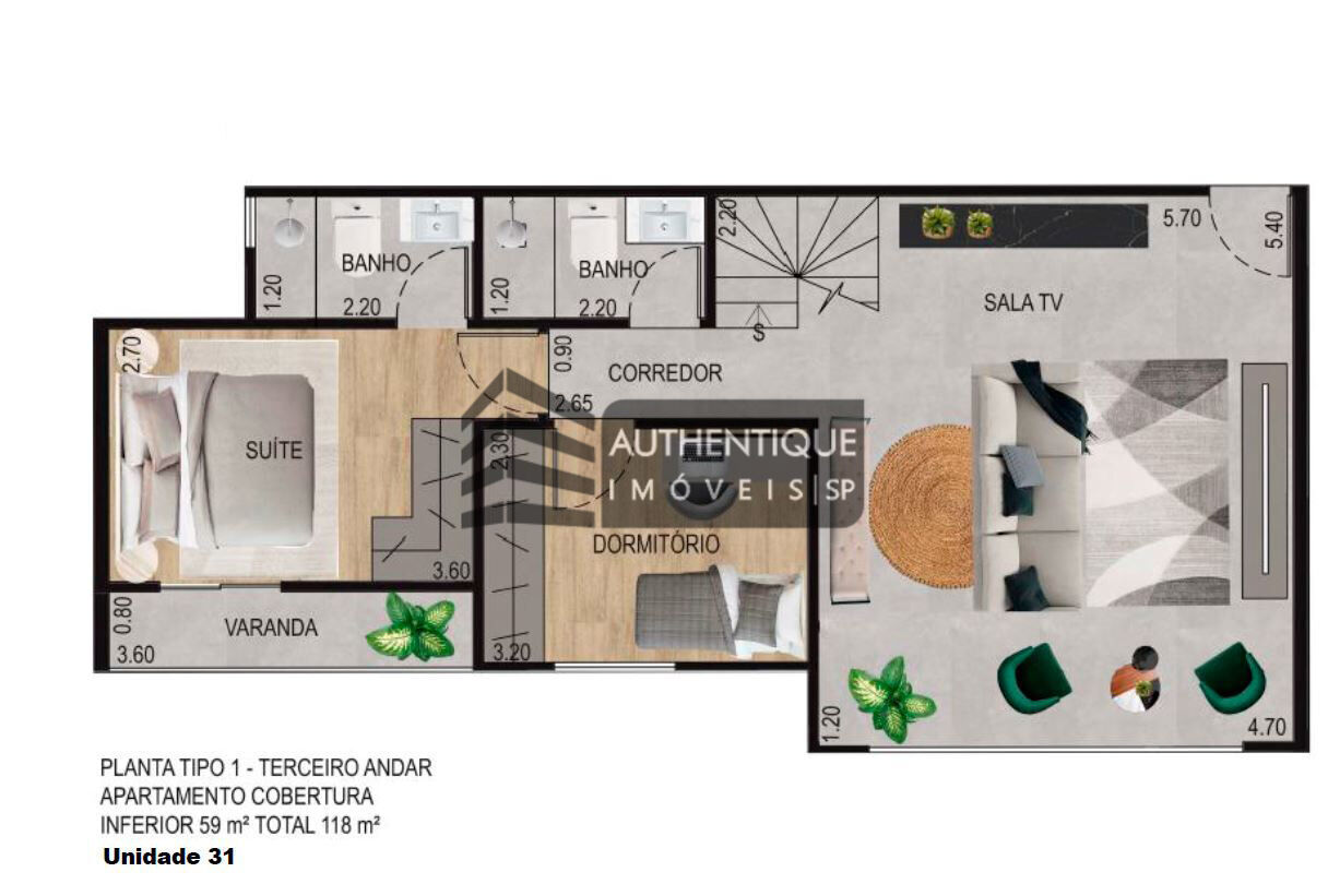 Cobertura à venda com 3 quartos, 115m² - Foto 23