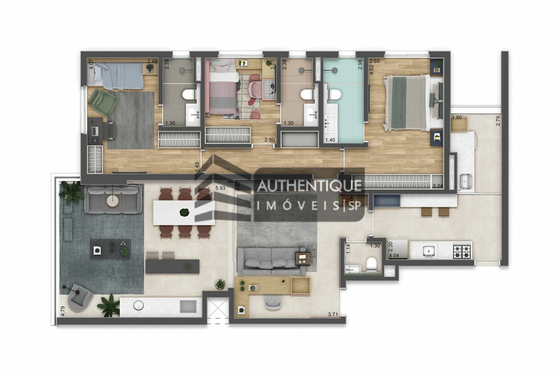 Apartamento à venda com 3 quartos, 132m² - Foto 53