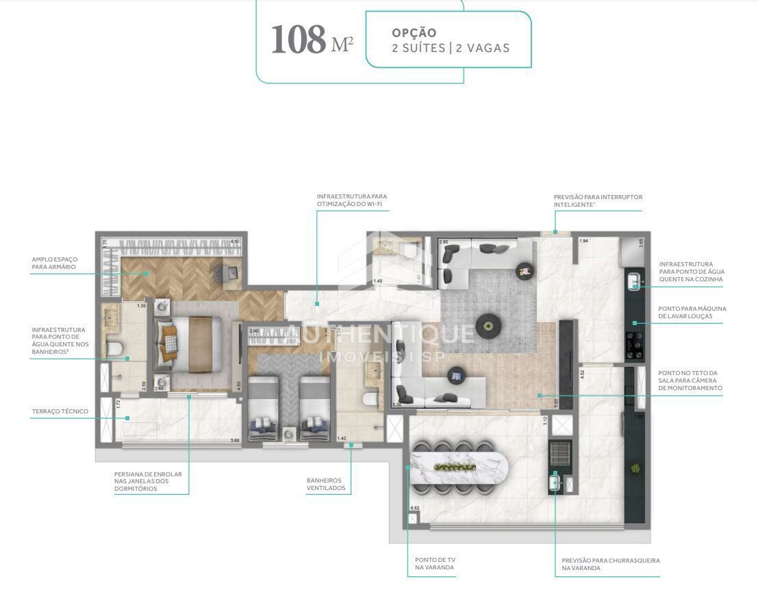 Apartamento, 2 quartos, 110 m² - Foto 19