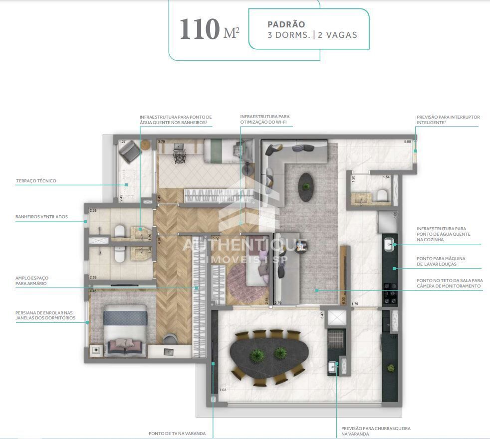 Apartamento, 2 quartos, 110 m² - Foto 22