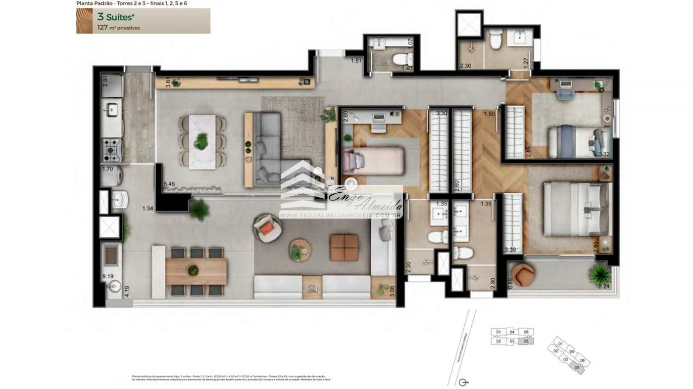 Apartamento à venda com 3 quartos, 127m² - Foto 32