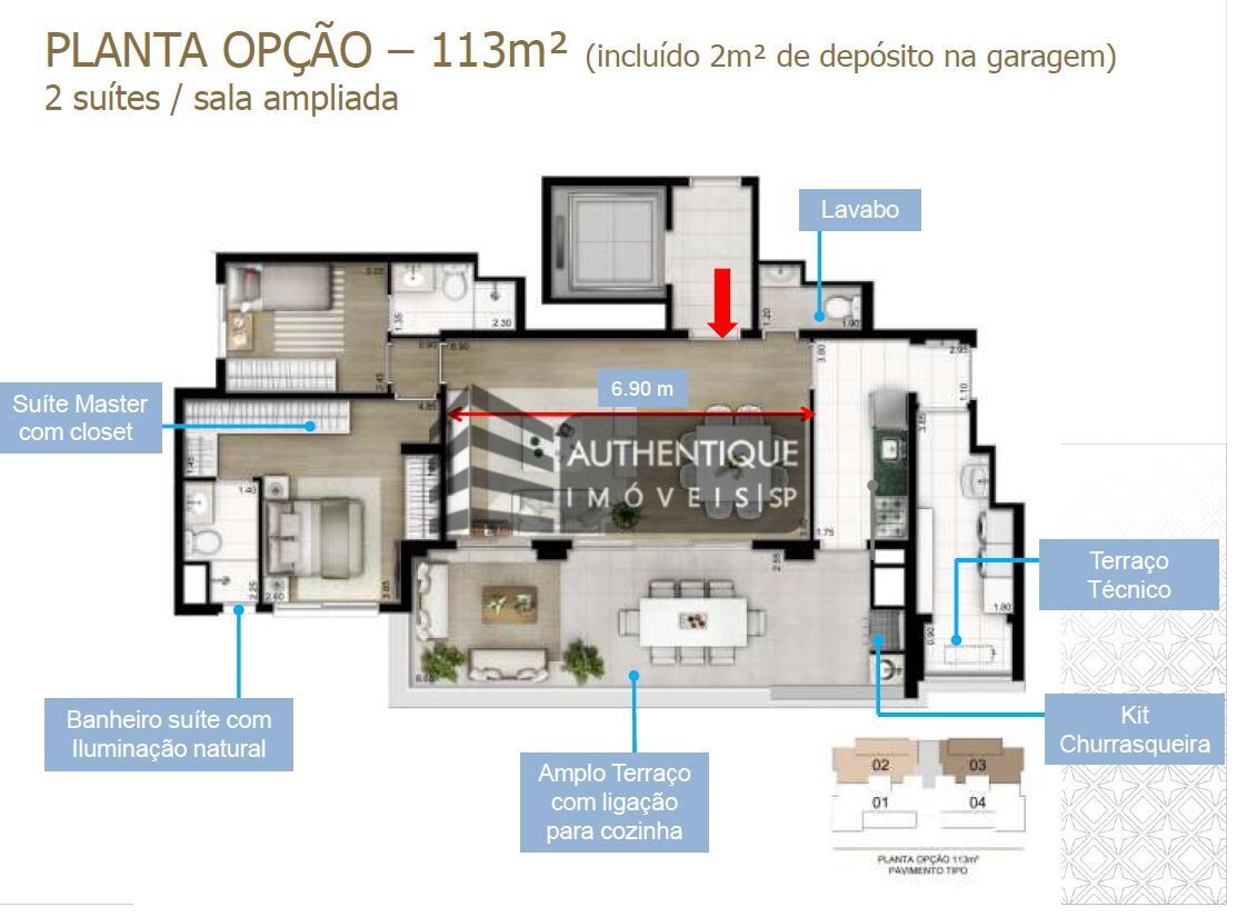 Apartamento à venda com 3 quartos, 113m² - Foto 31