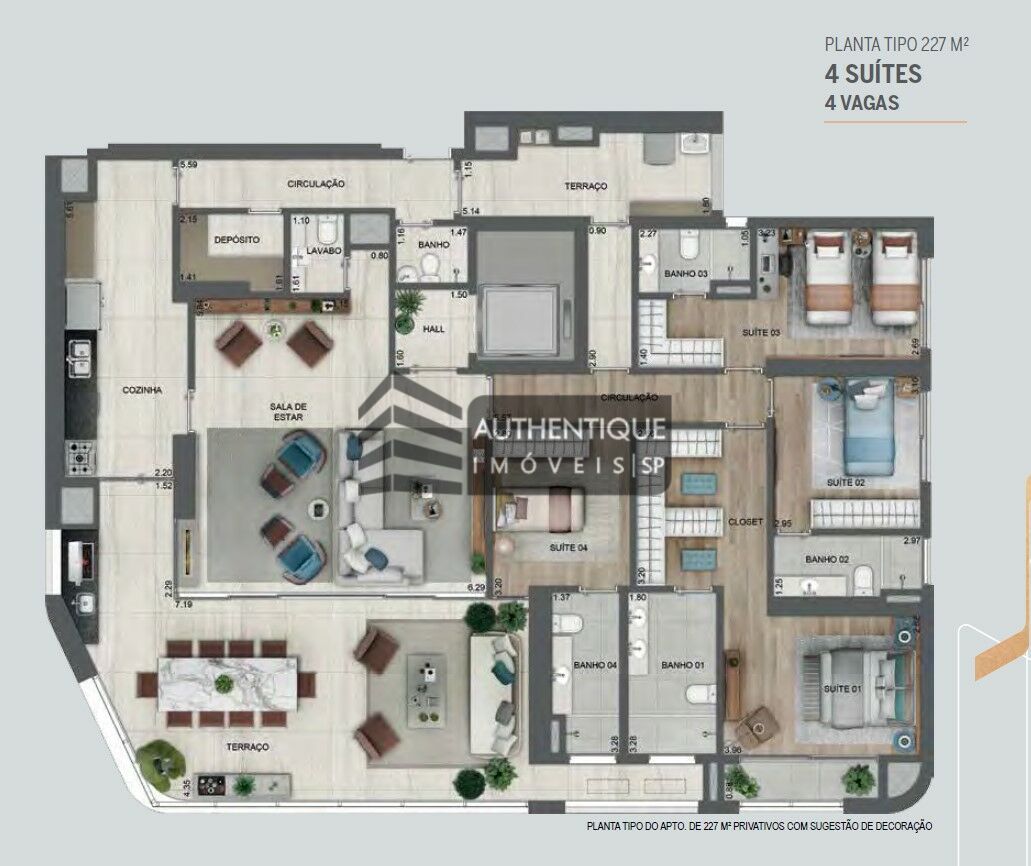 Apartamento à venda com 3 quartos, 162m² - Foto 58