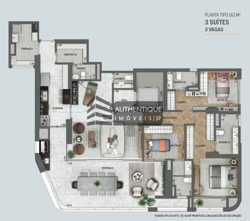 Apartamento à venda com 3 quartos, 162m² - Foto 56