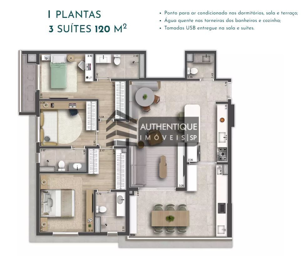 Apartamento à venda com 3 quartos, 120m² - Foto 13