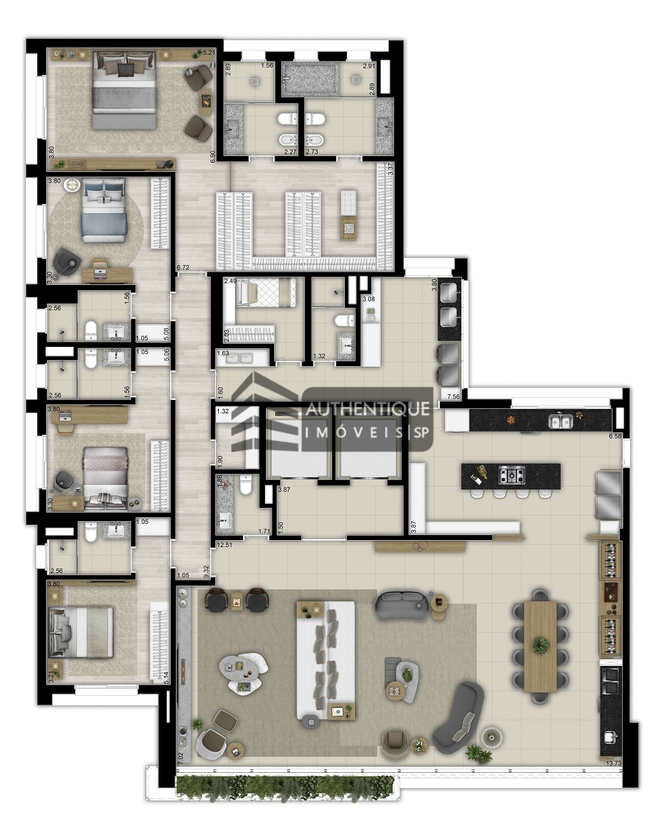 Apartamento à venda com 3 quartos, 277m² - Foto 29