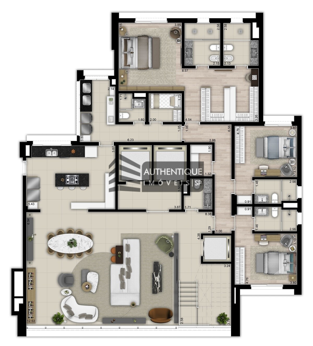 Apartamento à venda com 3 quartos, 277m² - Foto 30