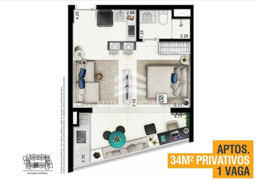 Apartamento, 1 quarto, 34 m² - Foto 39