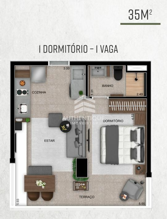 Apartamento, 1 quarto, 36 m² - Foto 15