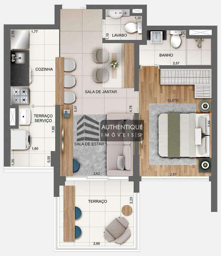 Apartamento à venda com 1 quarto, 51m² - Foto 29