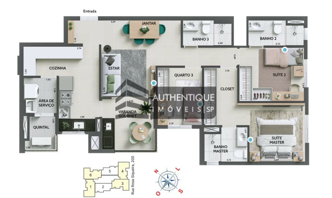 Apartamento à venda com 2 quartos, 76m² - Foto 36