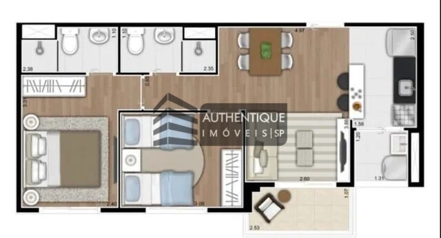 Apartamento à venda com 2 quartos, 49m² - Foto 11