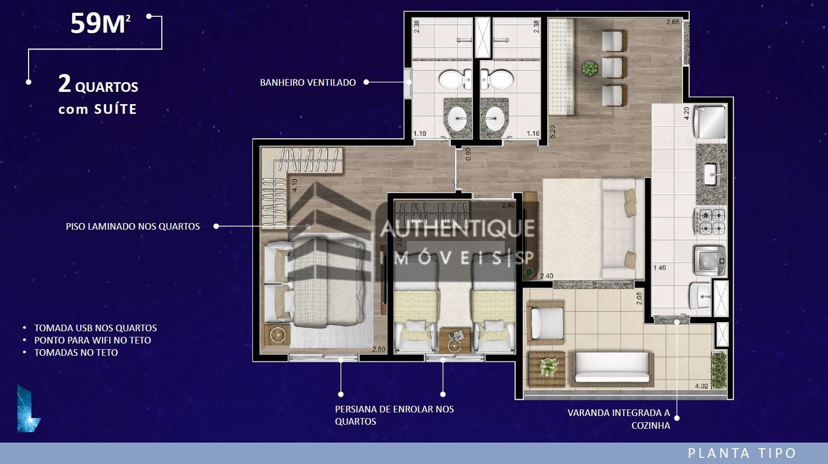 Apartamento à venda com 3 quartos, 69m² - Foto 47