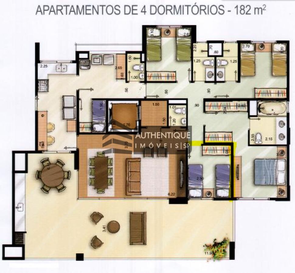 Apartamento à venda com 3 quartos, 183m² - Foto 13