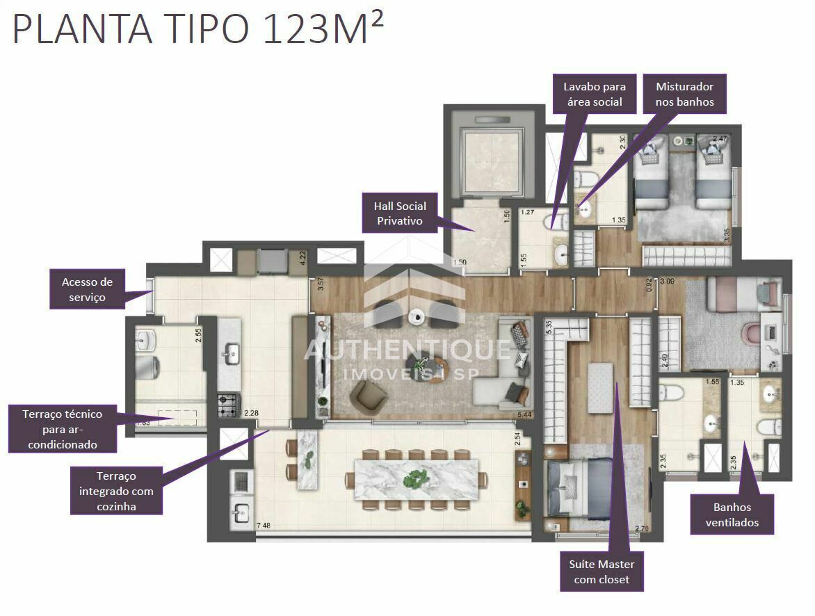 Apartamento, 3 quartos, 123 m² - Foto 44