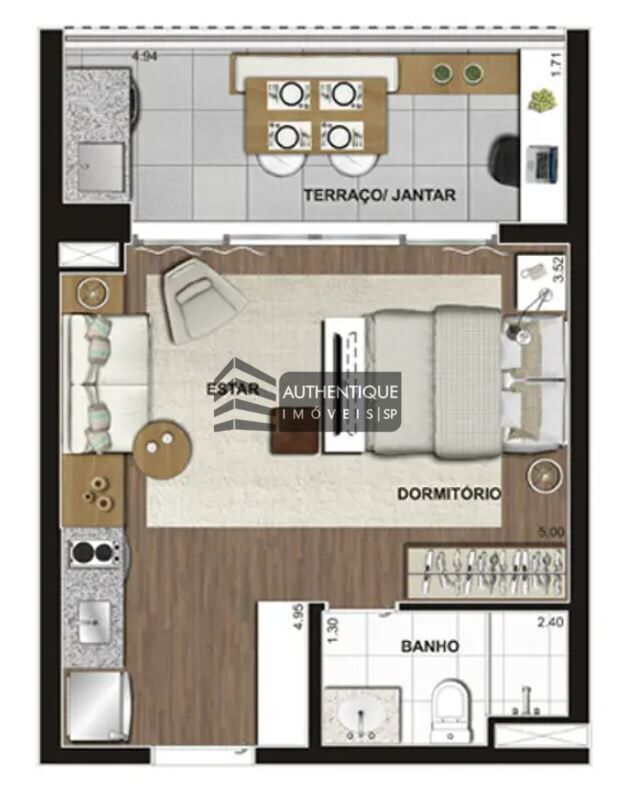 Apartamento à venda com 1 quarto, 42m² - Foto 47