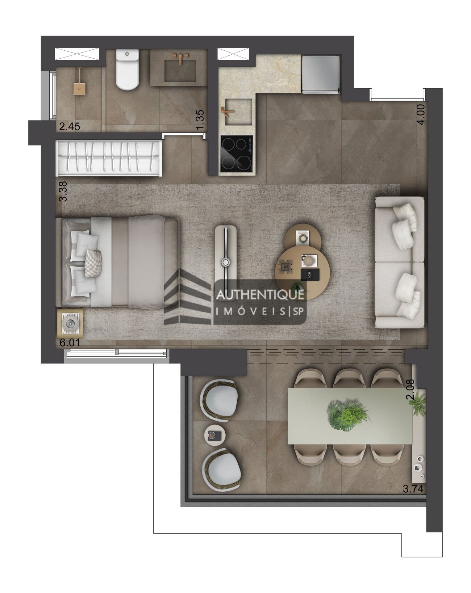 Apartamento à venda com 1 quarto, 29m² - Foto 6