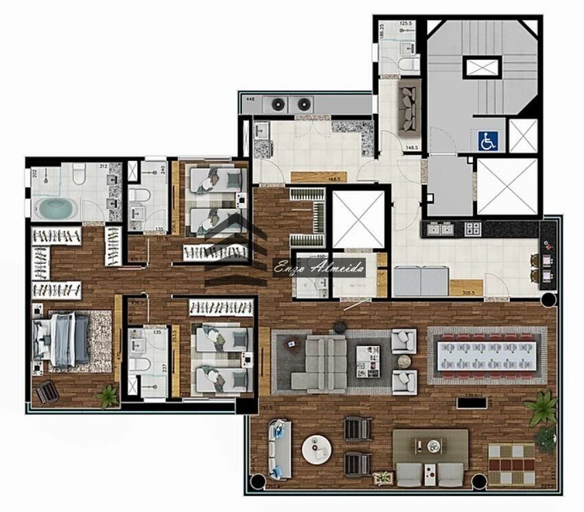 Apartamento à venda com 3 quartos, 205m² - Foto 11