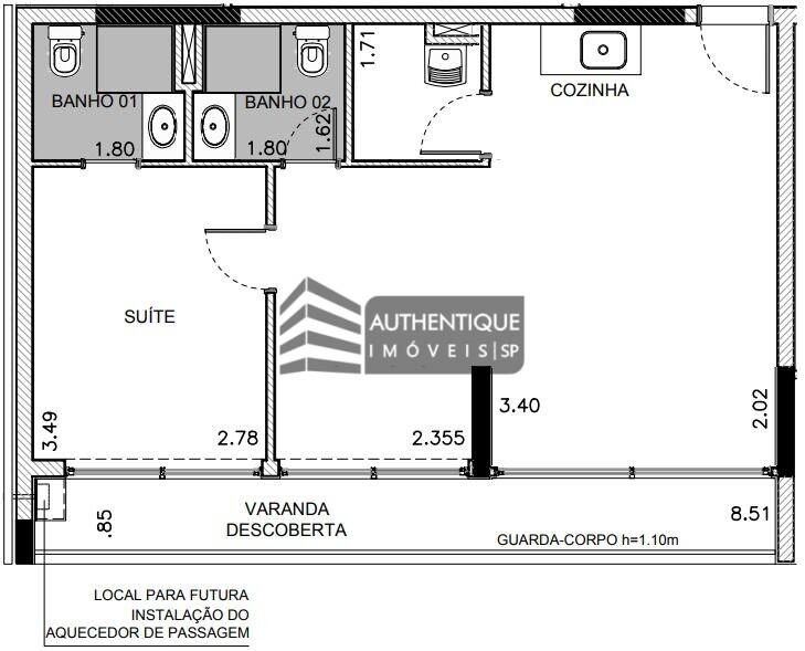 Apartamento à venda com 1 quarto, 62m² - Foto 12