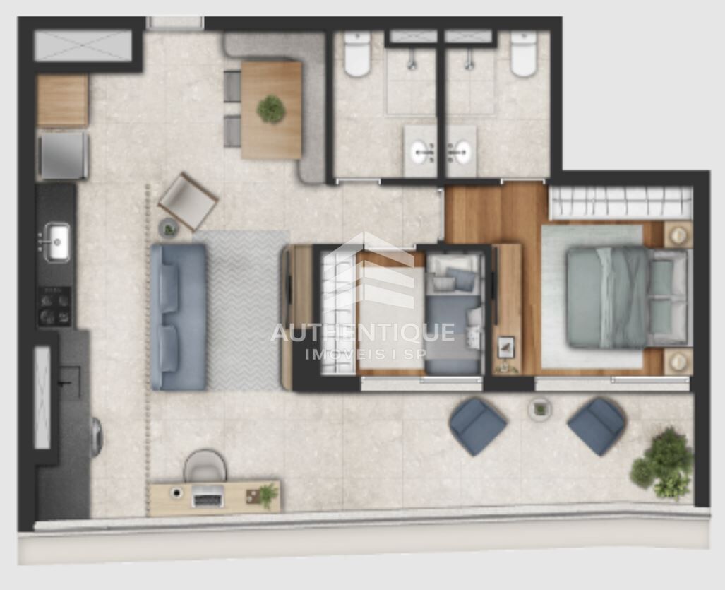 Apartamento, 1 quarto, 40 m² - Foto 53