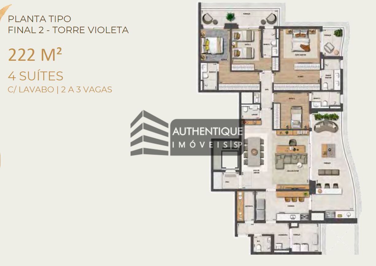 Apartamento à venda com 4 quartos, 222m² - Foto 36