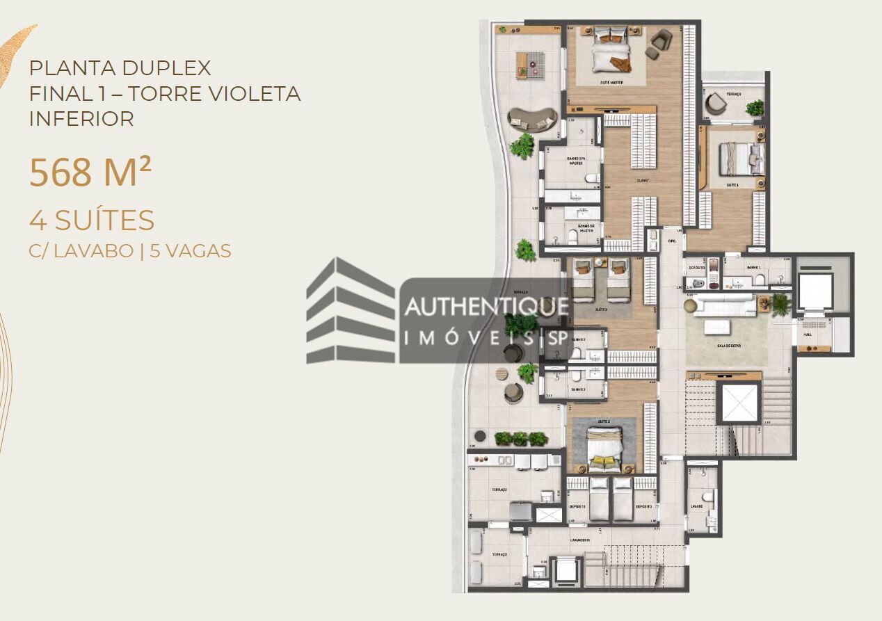 Apartamento à venda com 4 quartos, 222m² - Foto 34