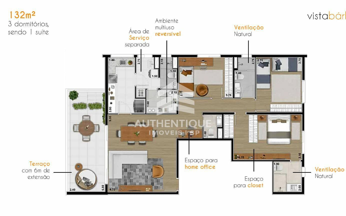 Apartamento, 3 quartos, 132 m² - Foto 12