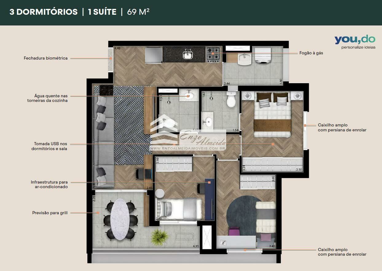 Apartamento à venda com 3 quartos, 69m² - Foto 20