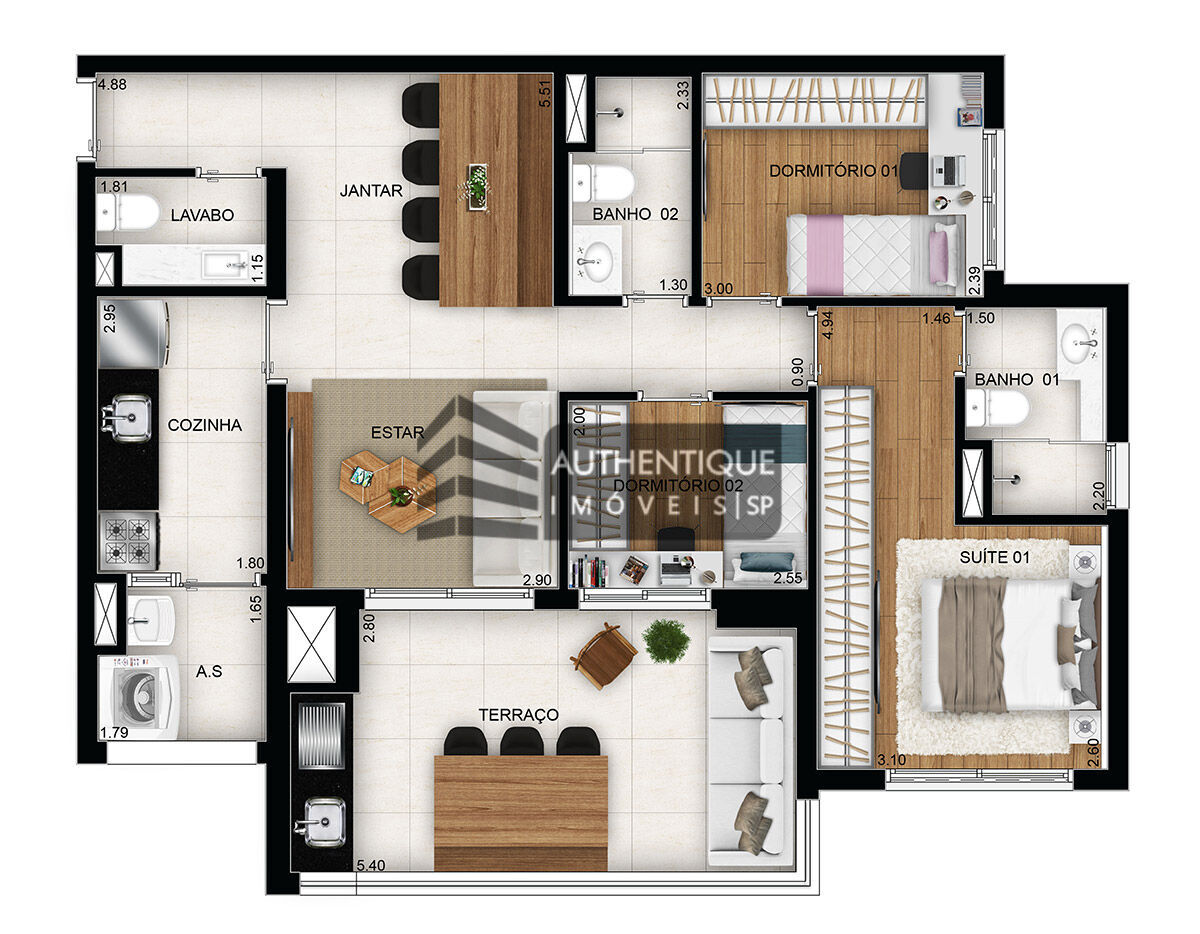 Apartamento à venda com 3 quartos, 110m² - Foto 17