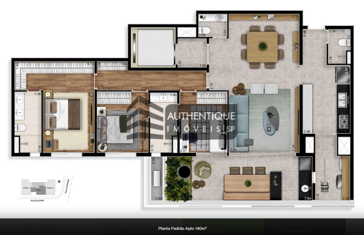 Apartamento à venda com 3 quartos, 185m² - Foto 35