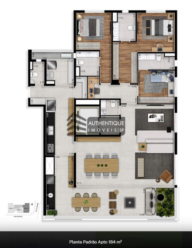 Apartamento à venda com 3 quartos, 185m² - Foto 36