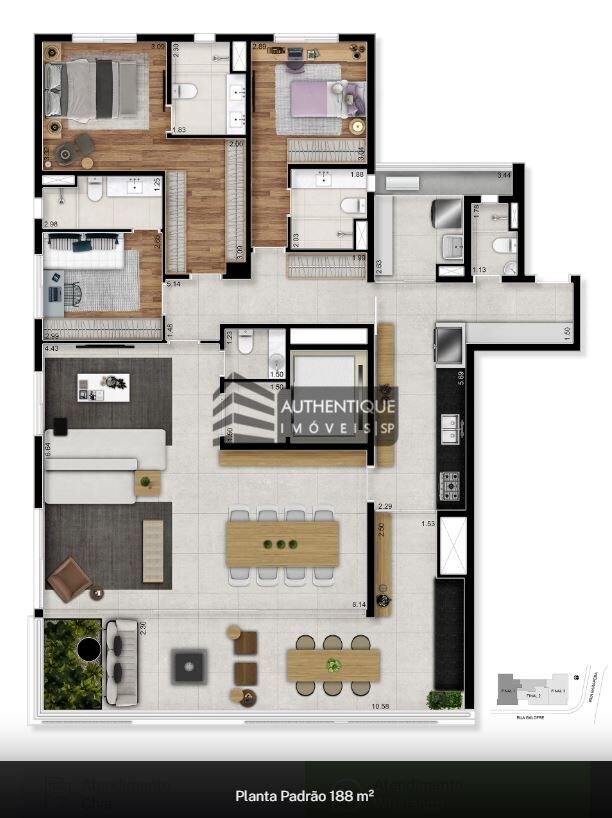 Apartamento à venda com 3 quartos, 185m² - Foto 37