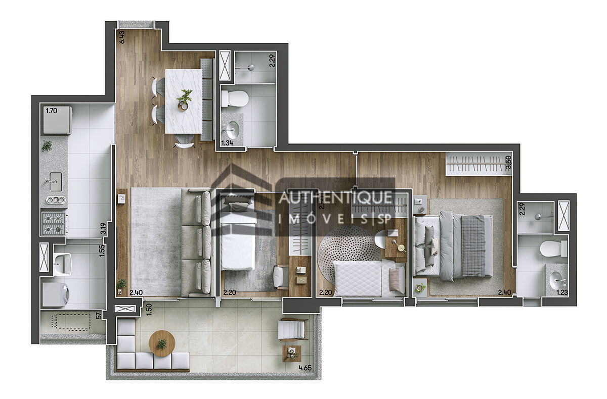 Apartamento à venda com 3 quartos, 75m² - Foto 28