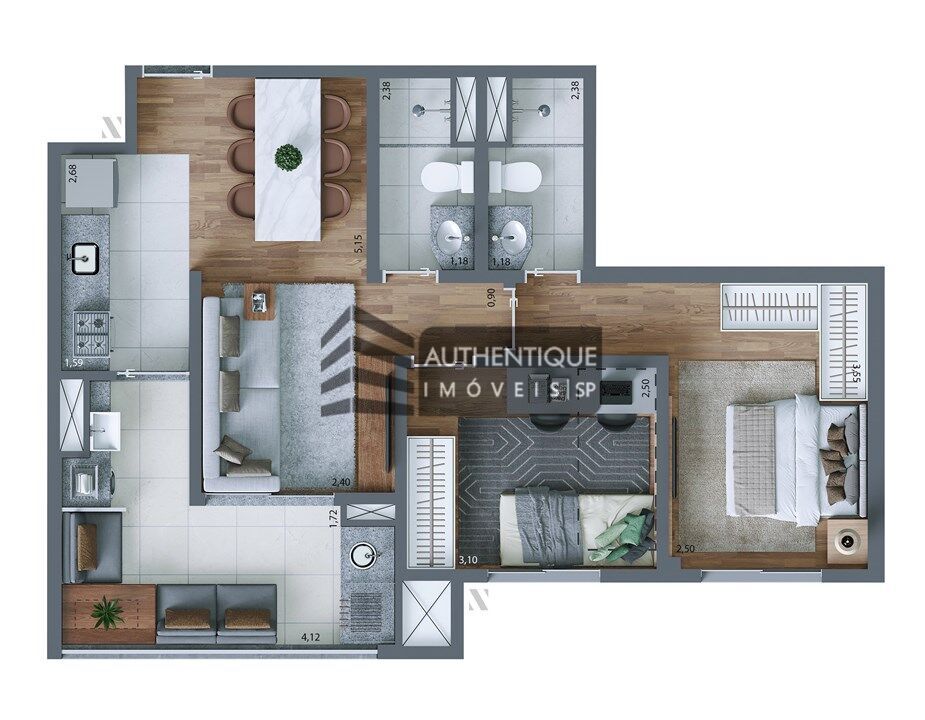 Apartamento à venda com 2 quartos, 59m² - Foto 33