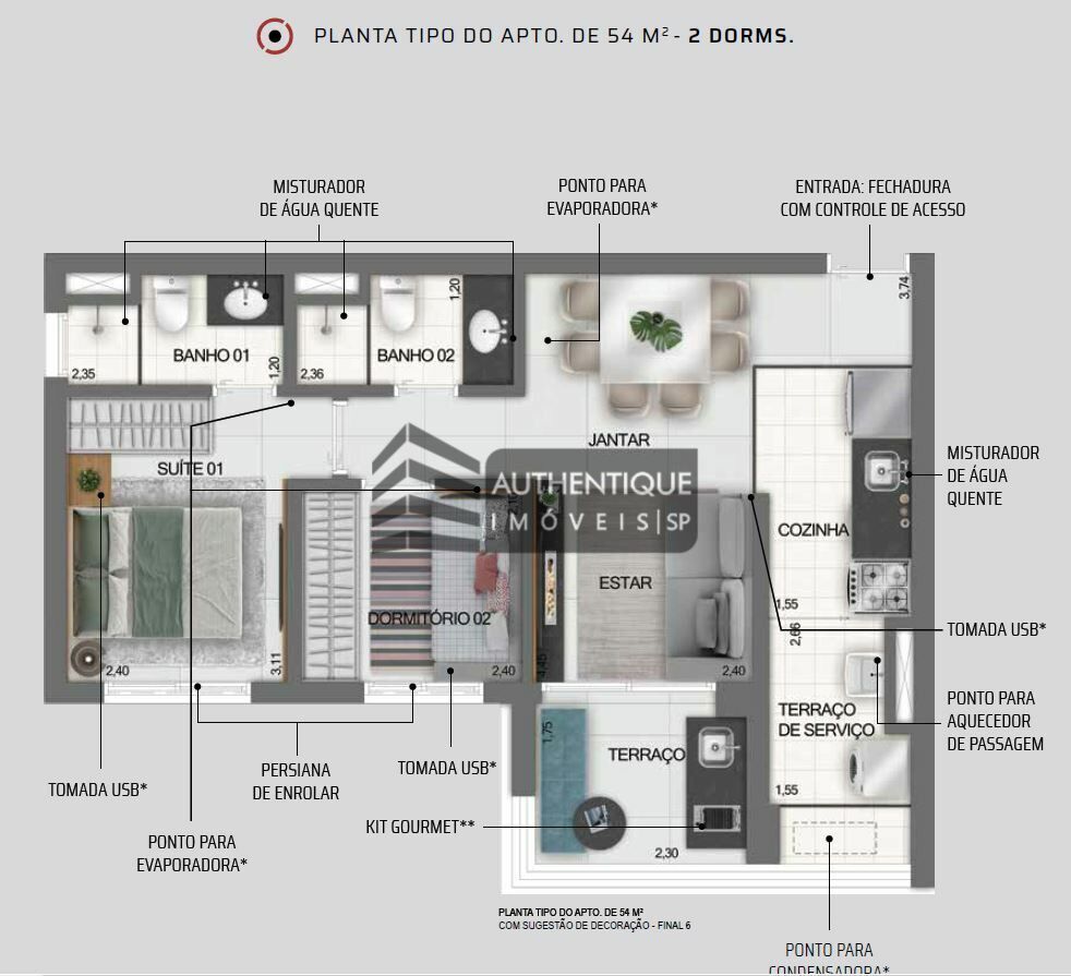 Apartamento à venda com 2 quartos, 51m² - Foto 44