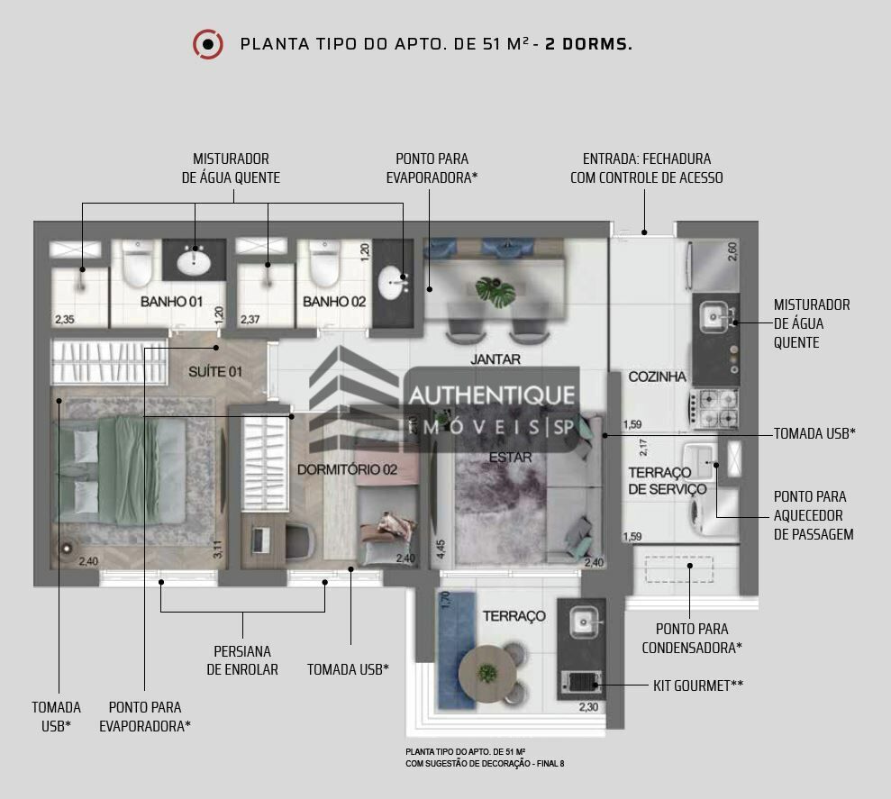 Apartamento à venda com 2 quartos, 51m² - Foto 43