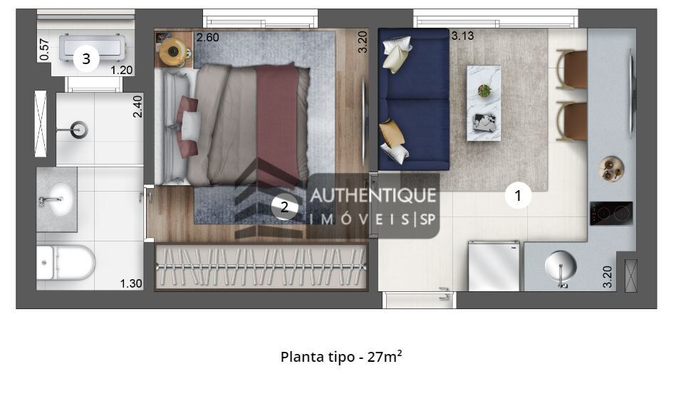 Apartamento à venda com 1 quarto, 27m² - Foto 28